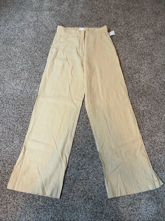 Women’s Butter Yellow H&M Linen Pants