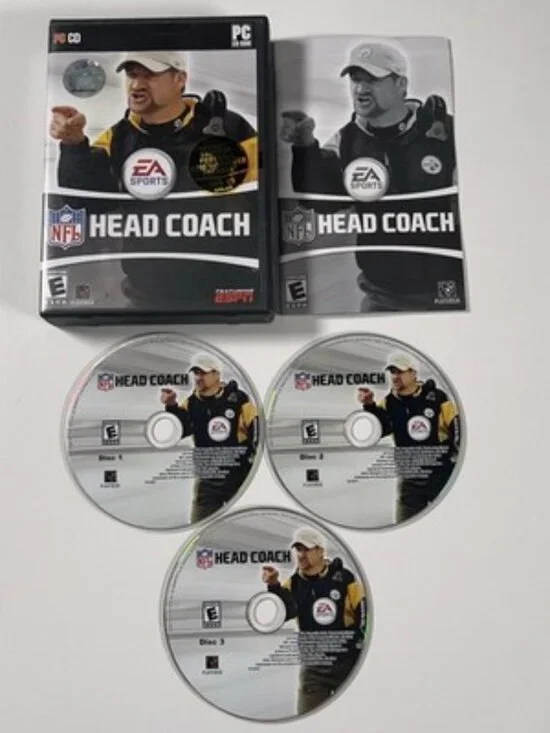 NFL Head Coach (PC, 2006) 3-Disc Set CIB Complete with Manual