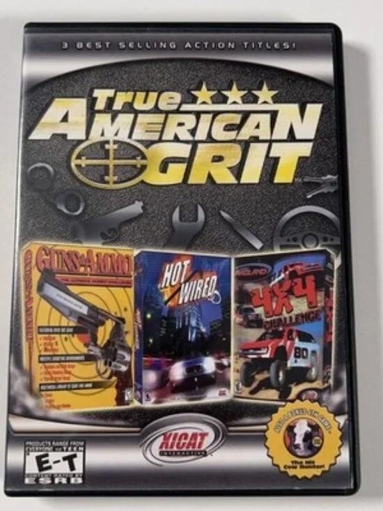 True American Grit (PC, 2003) 4-Game Action Pack Compilation CD-ROM