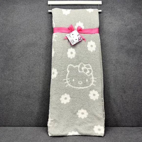 HELLO KITTY Blanket Gray & White Super Soft Throw Blanket‎ 50