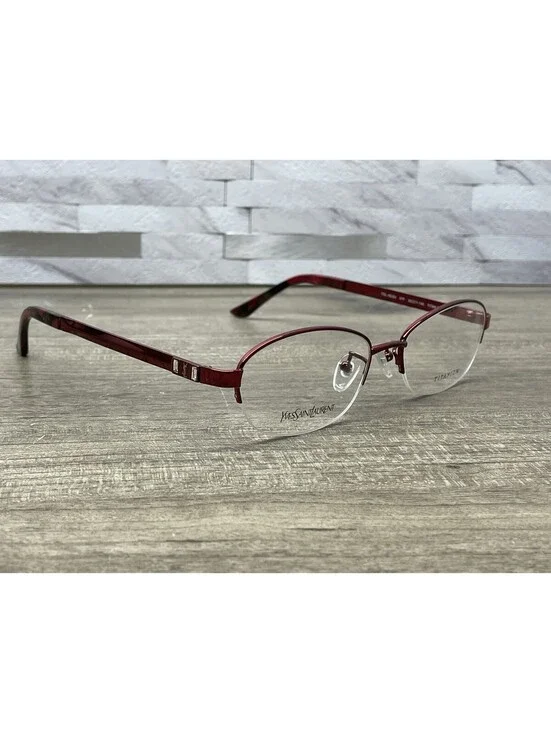 Yves Saint Laurent YSL-4633J 37P Half Rim Red Titanium 52[]17 Eyeglasses Frames
