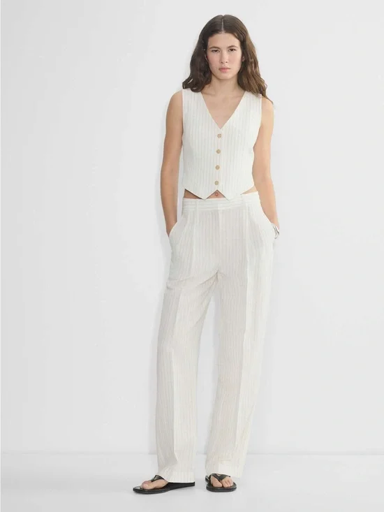 Aritzia The Effortless Pant CruiseLinen Tailored Linen Wide Leg Pants Size 0