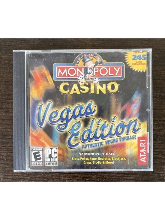 Atari Monopoly Casino Vegas Edition Authentic Thrills PC CD-ROM Video Game