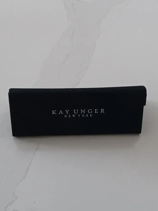 KAY UNGER Eyeglass or Sunglass Case Black
