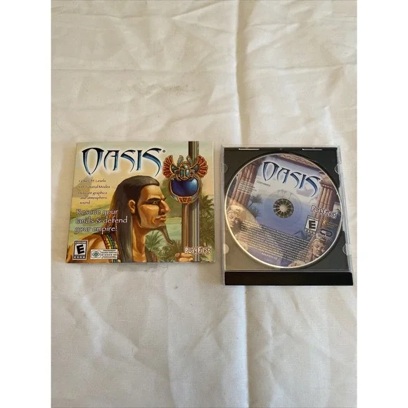 Oasis PC CD-ROM Puzzle Game PlayFirst Vintage Y2K‎ Windows CD Complete