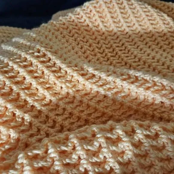 Handmade Crocheted Blanket.Throw-Queen Size.