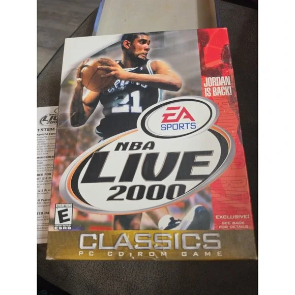 NBA Live 2000, Michael Jordan, PC CD ROM 2000 Big Box EA Sports