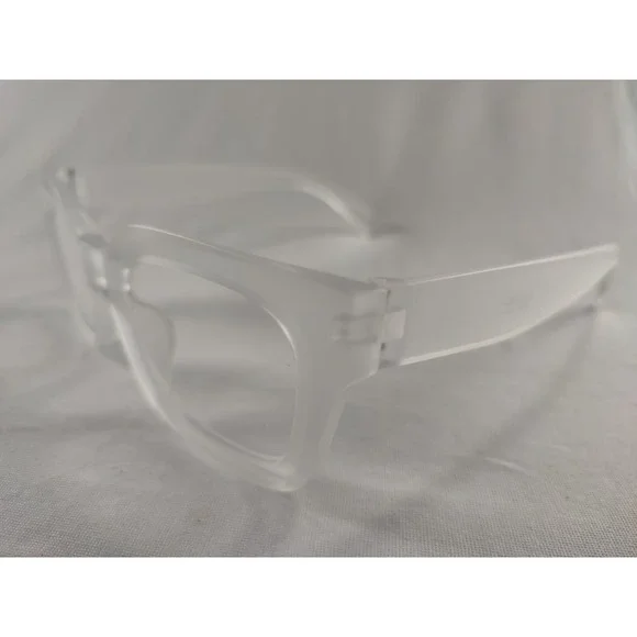 Nicole Miller NM2288 Matte Crystal Clear Square Reading‎ Glasses +1.50 New York