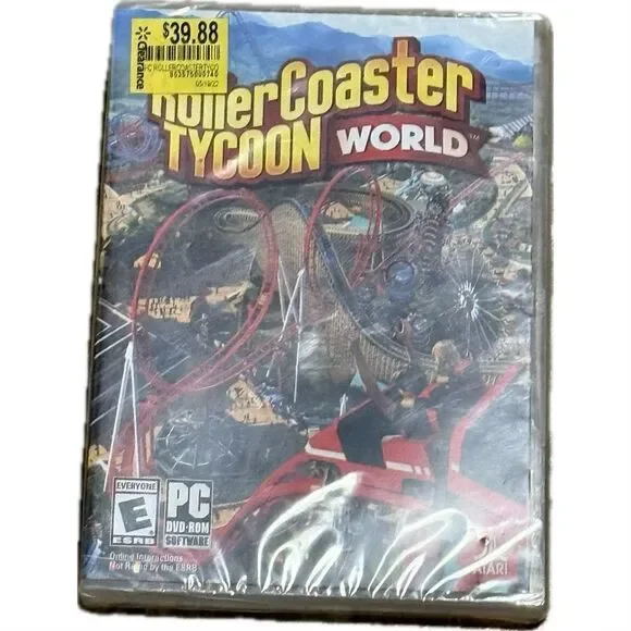 Roller Coaster Tycoon World (PC) DVD-Rom Computer Game Atari - New SEALED‎