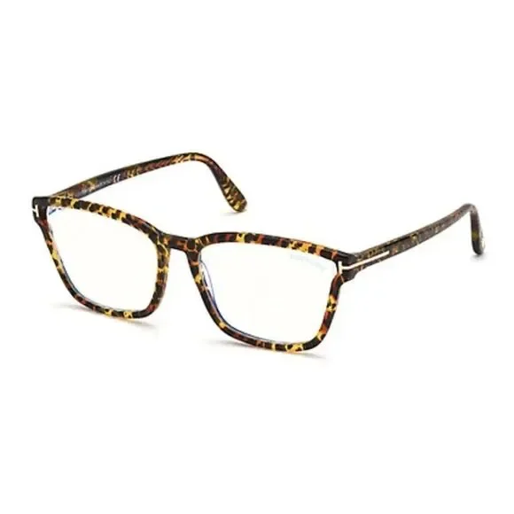 New Authentic Tom Ford FT5707-B/V 056 Rectangular Eyeglasses