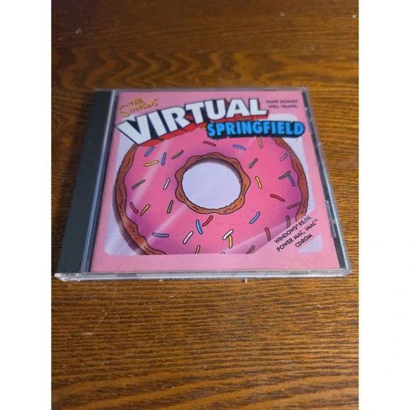 THE SIMPSONS VIRTUAL SPRINGFIELD WINDOWS 95 PC CD-ROM COMPLETE VG