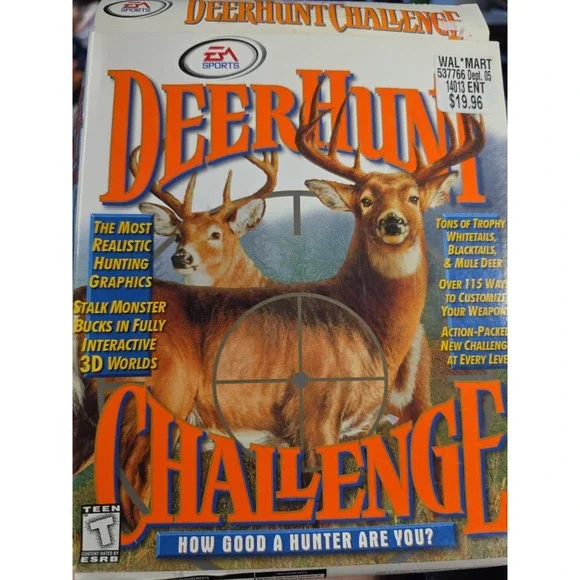 Deer Hunt Challenge EA Sports - PC Game Big Box CD Rom Windows 98/95 Vintage
