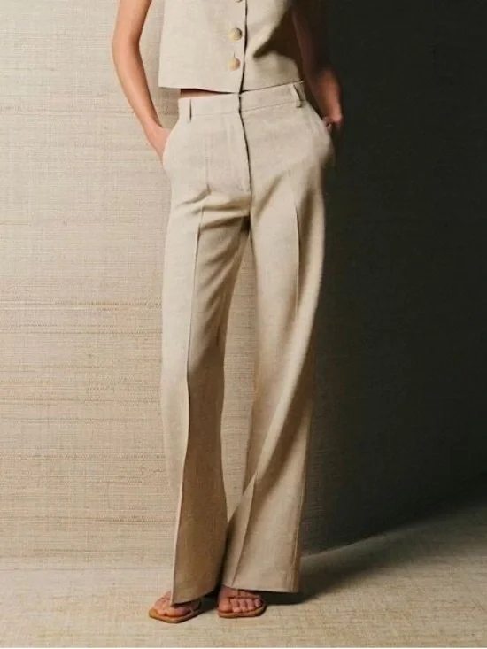 Sezane Eliel Trousers in Creme size 2 NWT