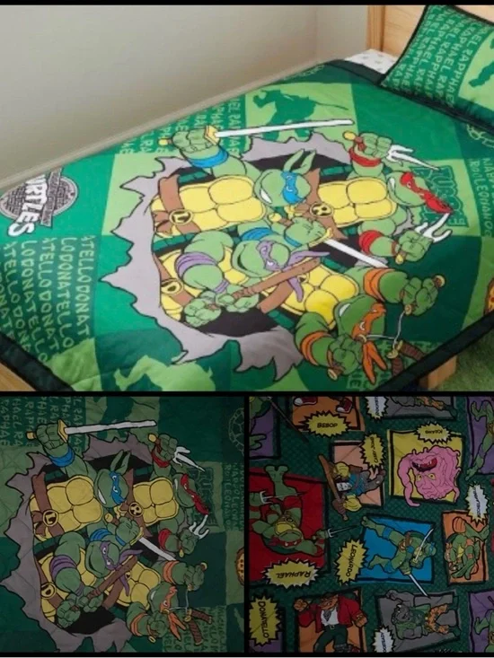 2015 Nickelodeon Teenage Mutant Ninja Turtles Reversible Throw Blanket 42x58