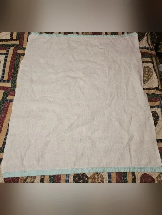 Light Aqua White Baby Blanket