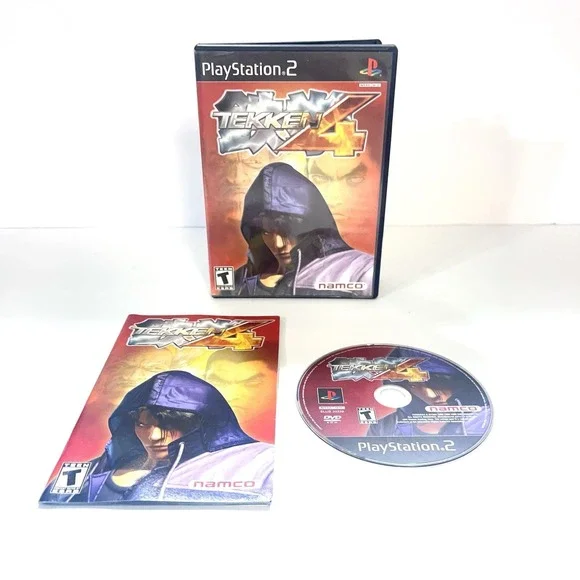 Tekken 4 (Sony PlayStation 2, PS2) - Complete CIB w/ Reg Card, TESTED WORKING