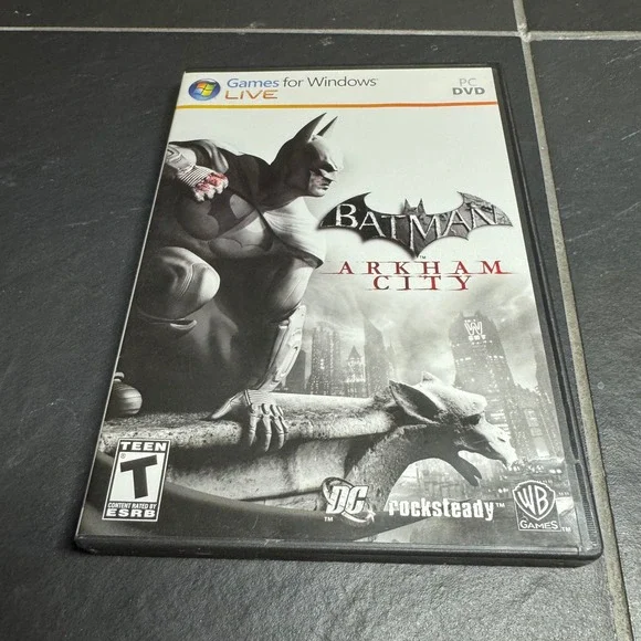 Batman Arkham City PC DVD Games for Windows Live Rocksteady WB Games 2-Disc Set