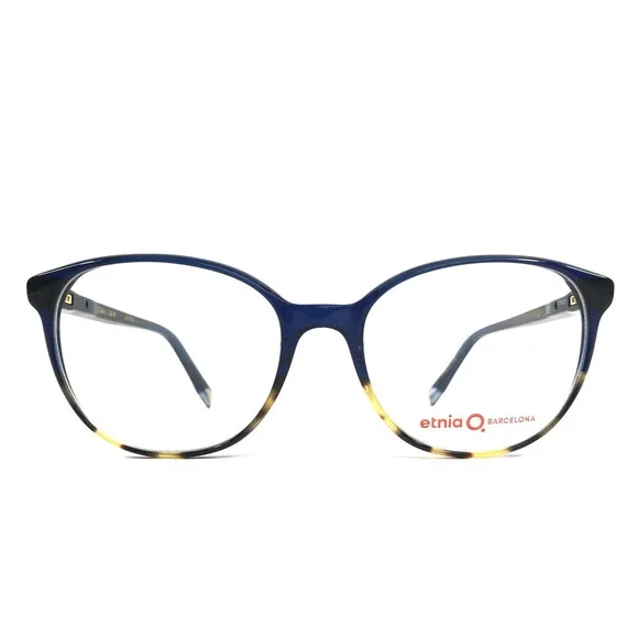 Etnia Barcelona Eyeglasses Frames CORAL DBHV Dark Blue Havana Cat Eye 53-17-145