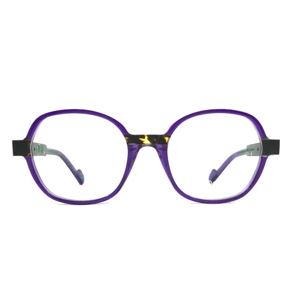 Etnia Barcelona Eyeglasses Frames CHROMA N42 PUHV Purple Havana Brown 52-19-140