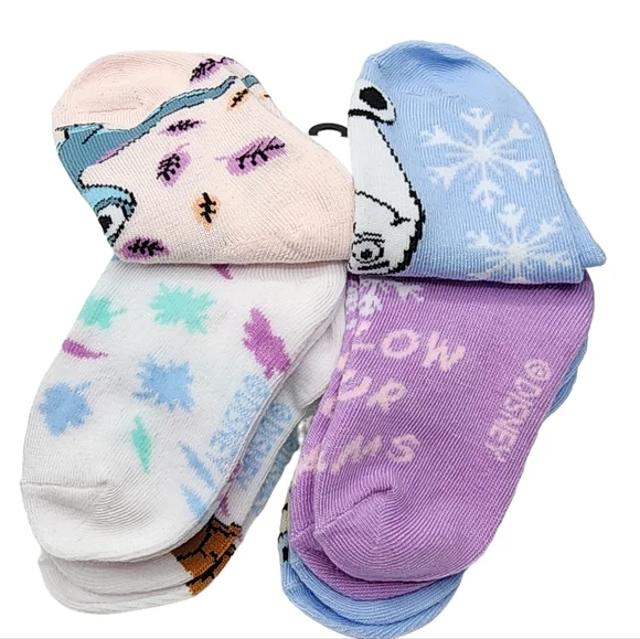 Disney Frozen‎ Anna Elsa and Olaf Toddler Girl Low-Cut Socks 2T-4T 6pk