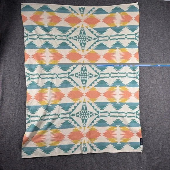 Pendleton Falcon Cove Cotton Baby Blanket 30 X 40 Southwestern Cowboy Aztec
