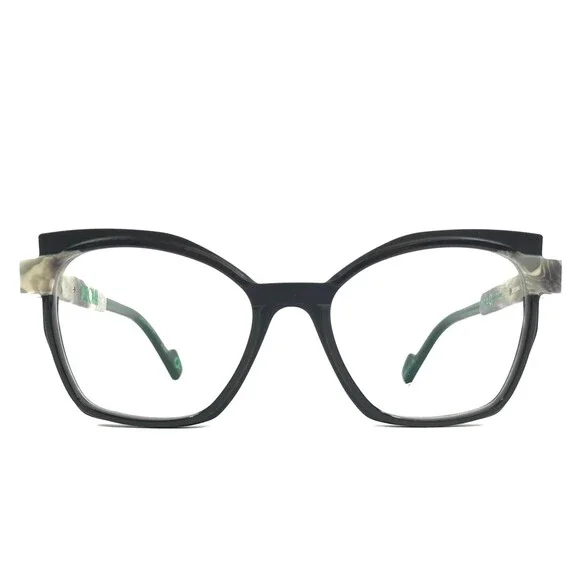 Etnia Barcelona Eyeglasses Frames CHROMA N39 BKGY Black Gray Full Rim 52-18-140