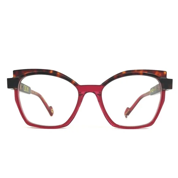 Etnia Barcelona Eyeglasses Frames CHROMA N39 HVRD Havana Red Brown 52-18-140