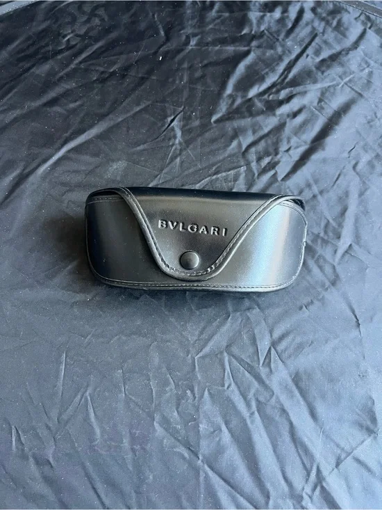 Bulgari Black Leather Sunglasses Case