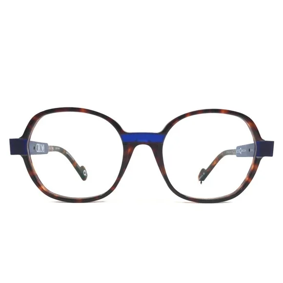 Etnia Barcelona Eyeglasses Frames CHROMA N42 HVBL Havana Blue Brown 52-19-140