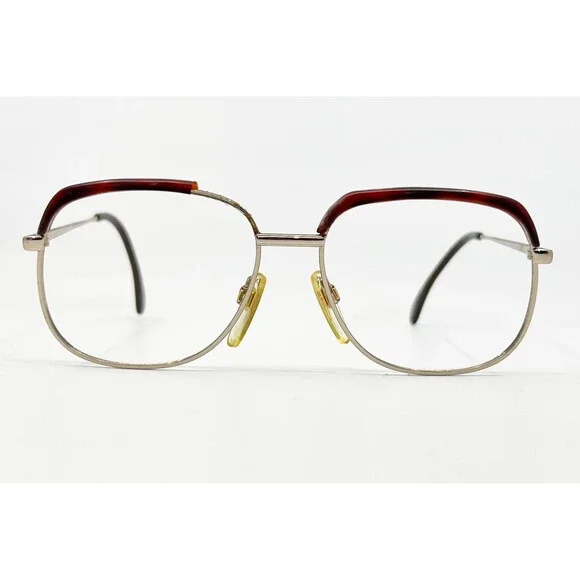 Metzler Eyeglasses Frames Mens Gold Brown Vintage Germany 54-16-135