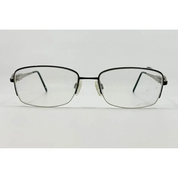 Elle Eyeglass Frames Women Black Silver EL13417 Rectangle 52-17-135 52mm
