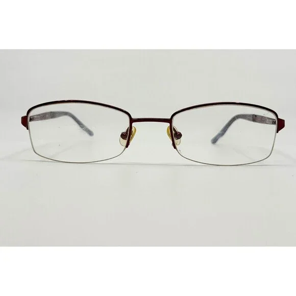 Oscar de la Renta Eyeglasses Womens Burgundy OSL707 Semi-Rimless 50-17-130