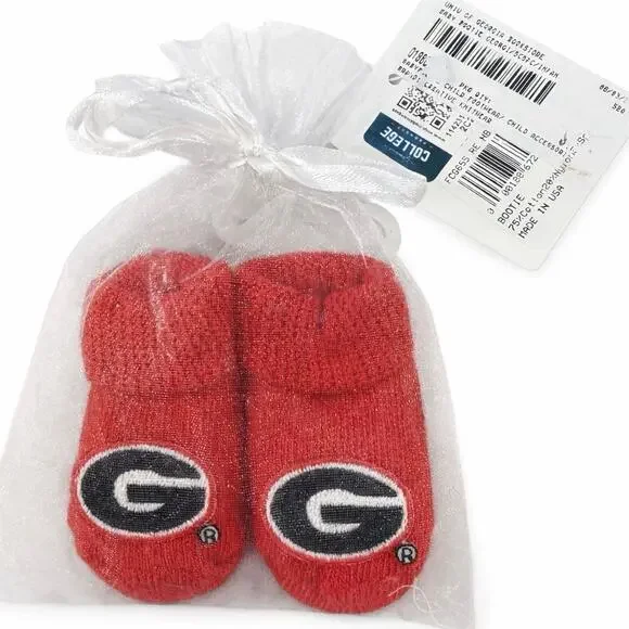NWT UGA Newborn Bootie Socks