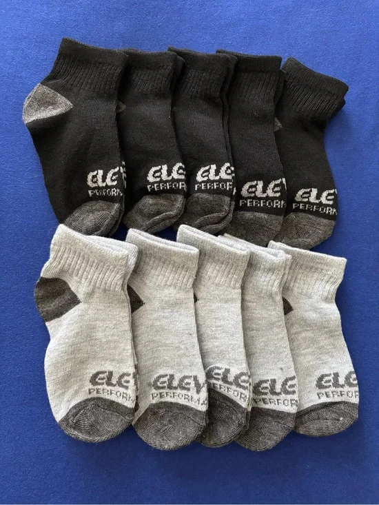ELEV 8 SPORT QUARTER KIDS BOYS SOCKS 4-5 YRS