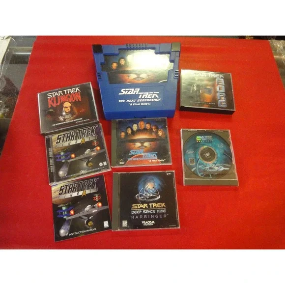5 Star‎ trek vintage PC game lot Deep space nine next generation pinball Klingon