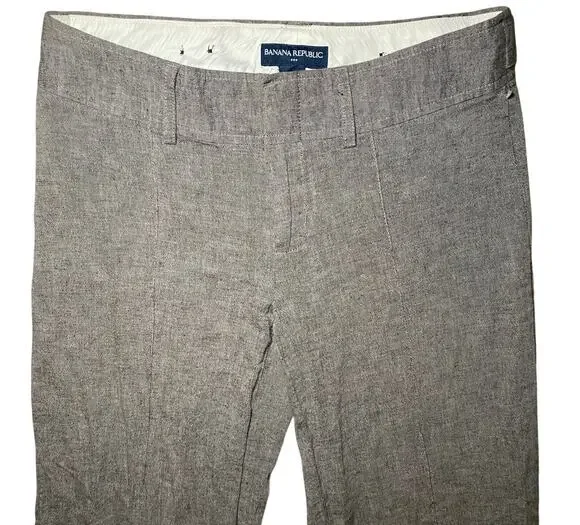 Banana Republic - Gray Cotton Linen Pants - Women's 4S