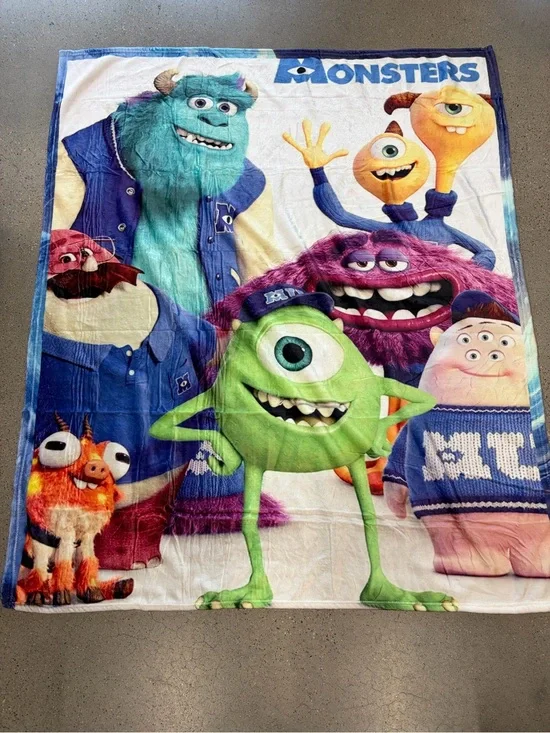 Monsters University Mike Wazowski Fleece Throw Blanket - Bright Multi
