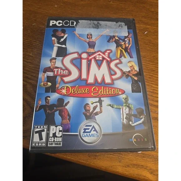 The Sims Deluxe Edition -  Hard Case- PC 2005 CD-ROM‎ - 2 Discs- Manual included