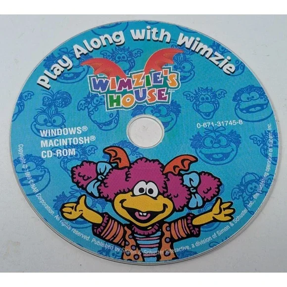 Wimzie's House Play Along With Wimzie‎ Kids Computer PC Game 1999 CD-ROM Vintage