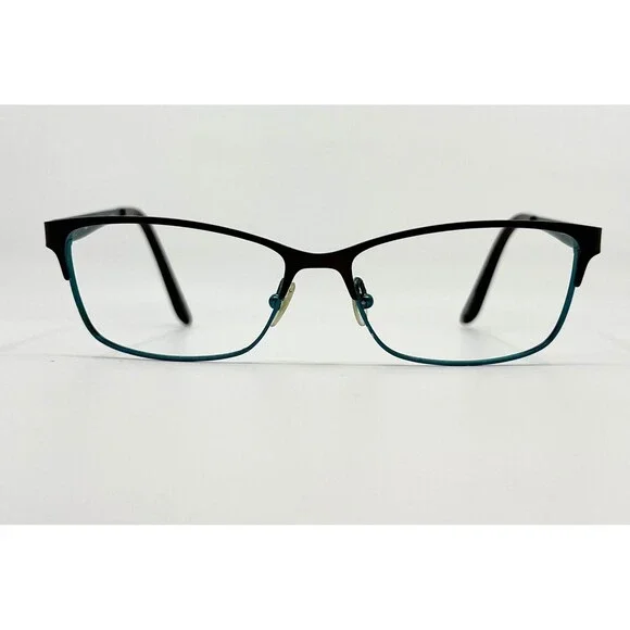 Camelot Lady Eyeglass Frames Women Brown Teal Arielle 52-14-135