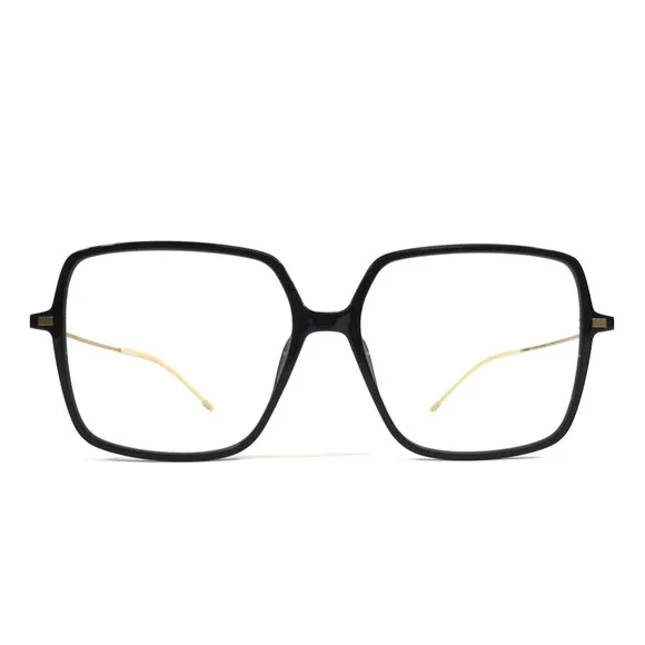 lool Eyewear Eyeglasses Frames ELORA BKGD Black Gold Square Full Rim 54-14-145