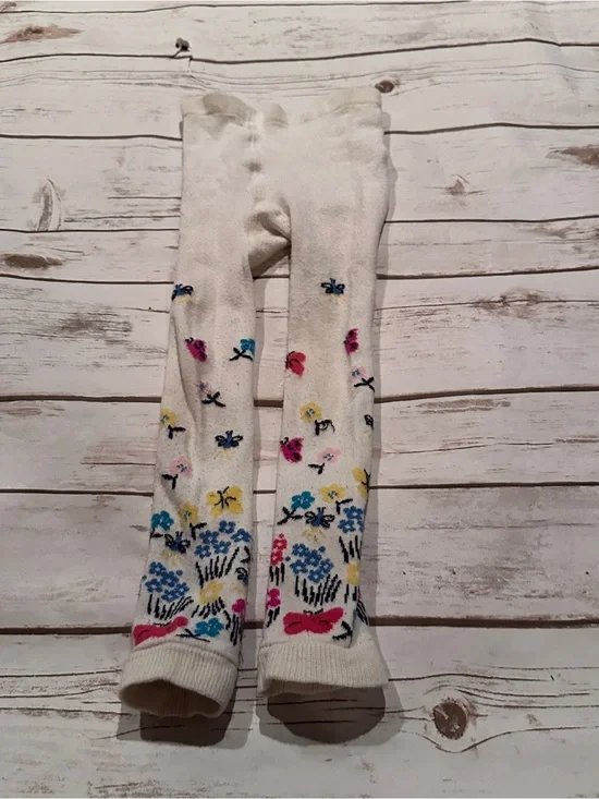 Hanna Andersson white floral leggings