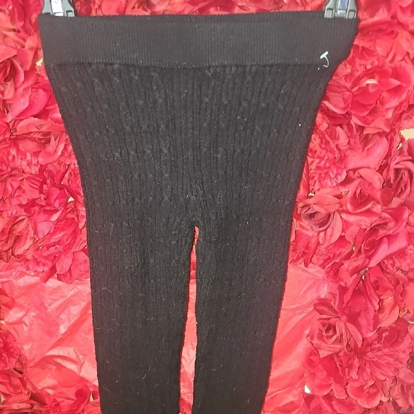 Cherokee Girls Black Sweater Footless Leggings Size 10/12