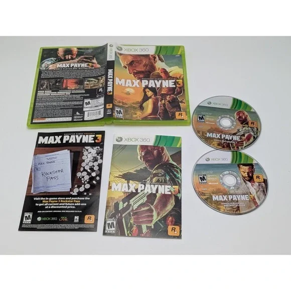 Max Payne 3 (Xbox 360) Tested & Complete With Manual & Insert CIB Clean Copy
