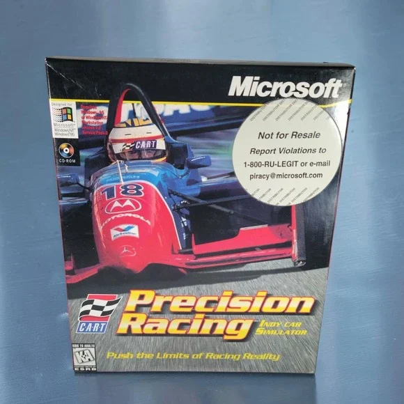 New Microsoft Precision Racing Indy Car Simulator 1997 Windows CD Rom Game