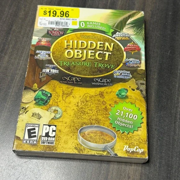 Hidden Object Treasure Trove Volume 2 PC DVD-ROM 10 Games PopCap