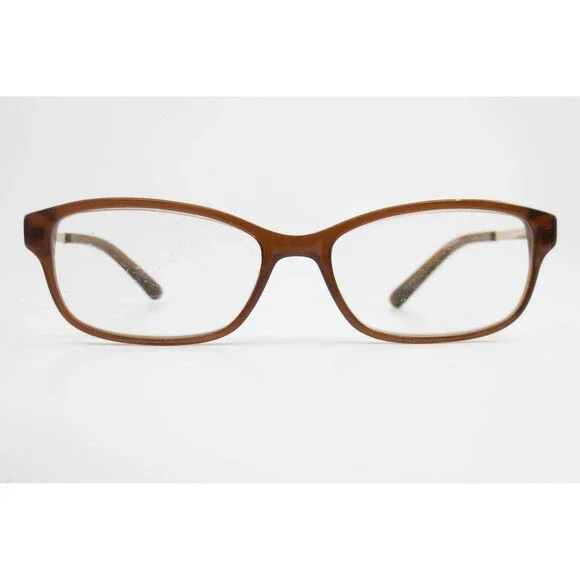 Bebe Shine BB5122 Topaz Brown Rectangular Eyeglass Frames 53-16-135 Womens