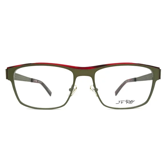 J.F. Rey Eyeglasses Frames JF2573 4830 Khaki Red Oliver Green Demi 56-18-144