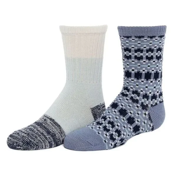 Cuddl Duds Girls Plushfill 2-Pack Fair Isle Boot Socks NEW