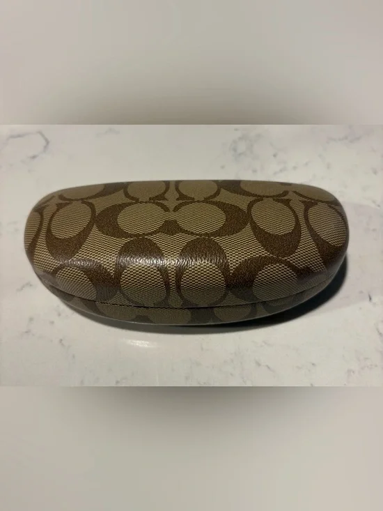 Coach Brown Signature C Monogram Eyeglass Case